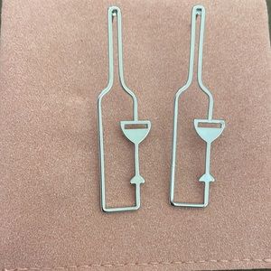 🎉🍷Silver Cheers to You Earrings Party Jewelry